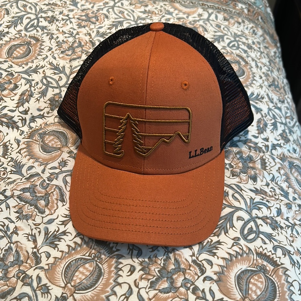 L.L. Bean Orange Trucker Hat NWOT